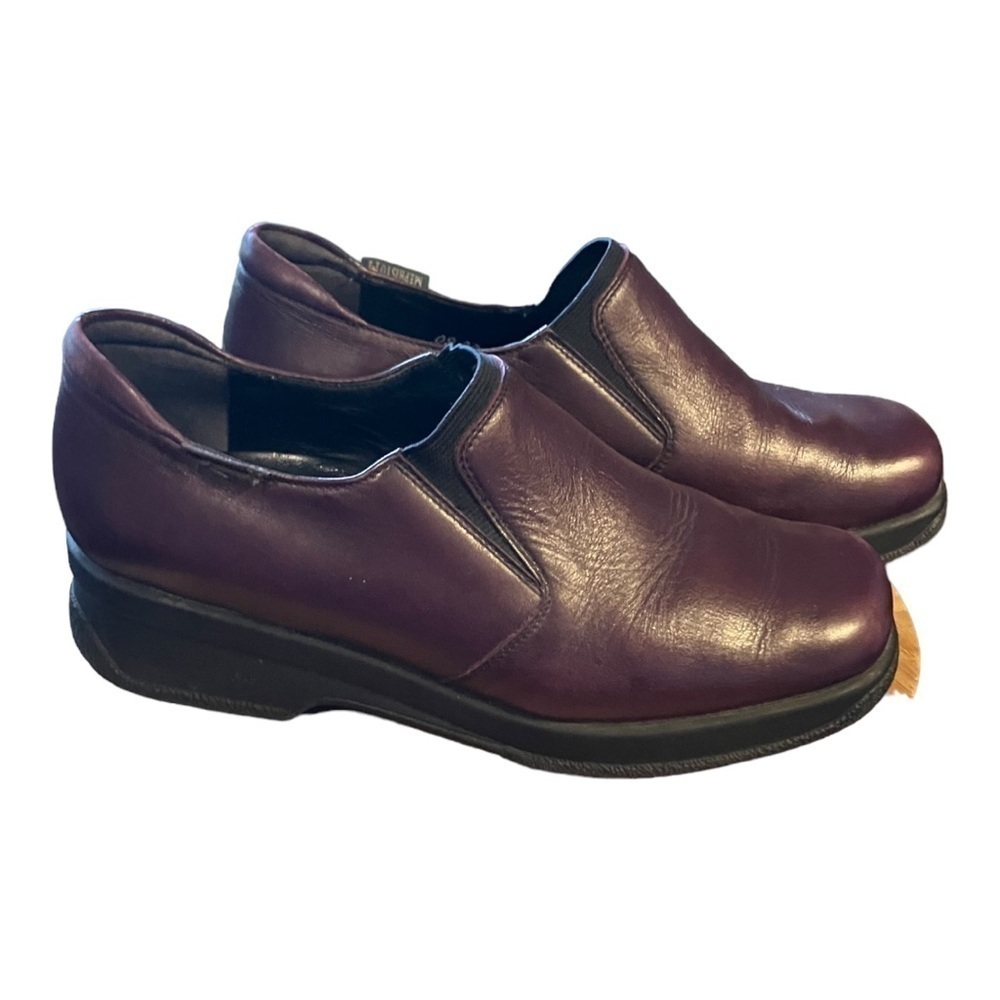 Mephisto Air-Jet Leather Slip on Loafer Low Heel Burgundy Sz 7.5 - Picture 3 of 10